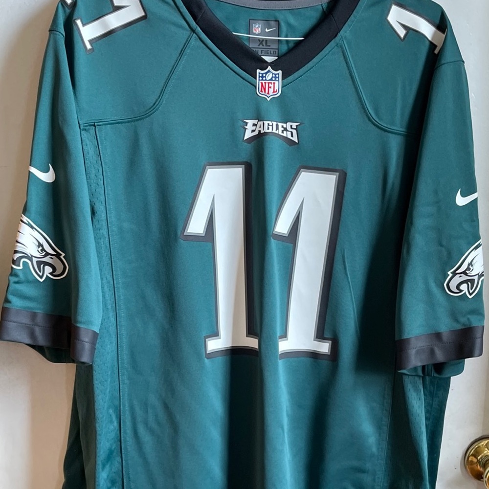 Nike On Field Carson Wentz Philadelphia Eagles 11 Jersey Size XL NFL Green Black